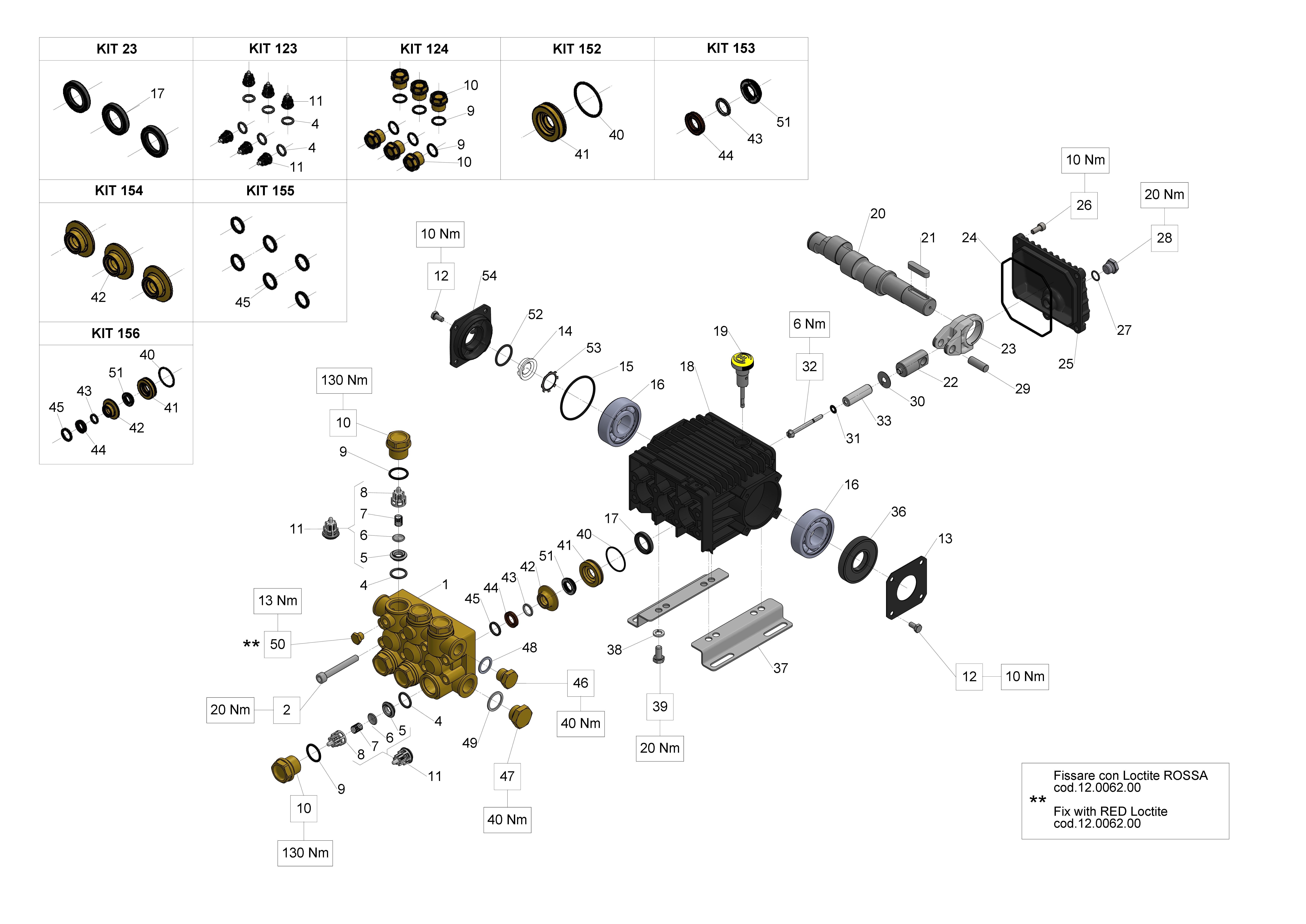 WW966 — Male shaft (key) exploded diagram