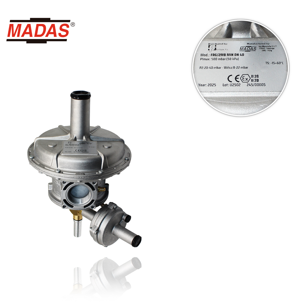 Gas filter 2 bar with flanges DN200 FG98-2A