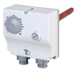 Double immersion aquastat external adjustment 0-60°C safety 100°C