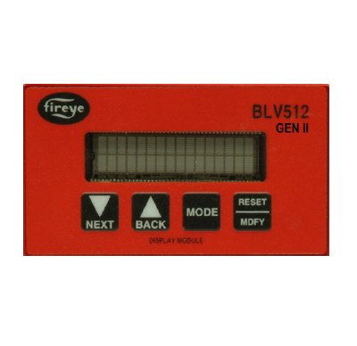 BLV512 and BLL510 Display Modules. The BurnerLogiX system offers an optional OLED or liquid crystal (LCD) display that may be either plugged in or mounted remotely to give full language descriptors of current status and diagnostic lockout information.