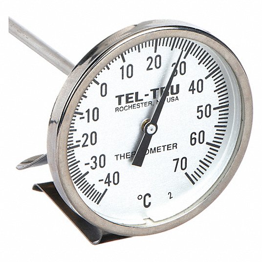 Round thermometer 0/120° D57 capillary 1 m.