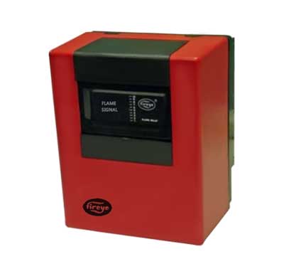25SU5 Flame Signal Amplifier. The Fireye 25SU5 Control enables the construction of integrated safety interlock systems for single and multiple burner fired apparatus including power, industrial process, and electric utility furnaces and boilers that fire gas, oil, pulverized coal or a combination of fuels on a continuous basis. The 25SU5 Control may also be employed in the safety control circuits of supervised manual and semi-automatic burner management systems as the primary safety control. This flame safeguard system monitors flame to supervise burner and pilot performance throughout the entire burner load range.