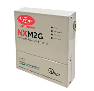 Fireye Nexus NXM2G Efficiency Control. The NXM2G is designed to prevent boiler dry cycling which occurs when a boiler loses heat to its surroundings. The NXM2G is fully compatible with existing control systems and building management. Designed for use with low & medium-temperature water boilers, single-stage burners, fully modulating burners and many more. - Efficiency Controls