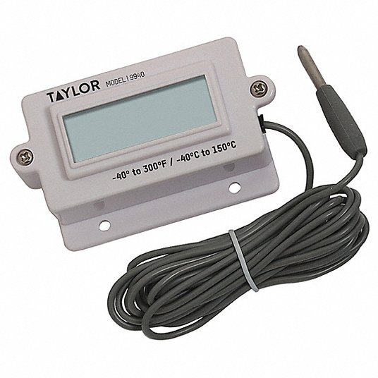 Square thermometer 0/120°C L1500