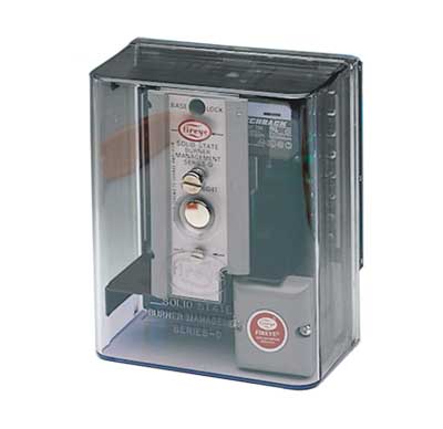 D-Series 70D40 and 70D41 Burner Control. Plug-in Amplifier Modules permit the selection of ultraviolet, repetitive self-check ultra-violet, AUTOCHECK infrared, or rectification methods of flame detection. The control system includes a safe start check, effective on each start. If the flame signal (real or simulated) is detected, the unit cannot be started.