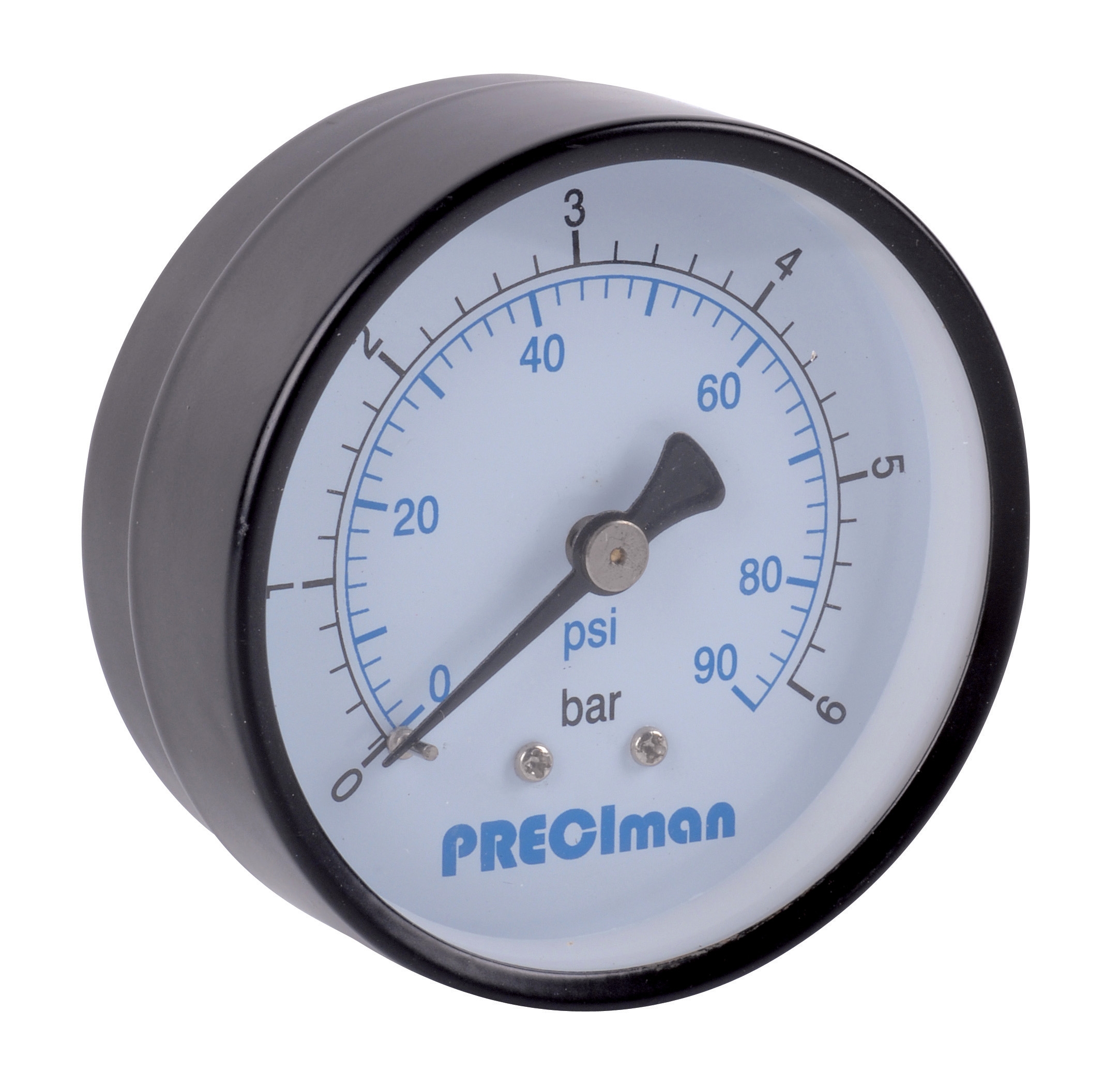Steel gauge axial D50 0/+25bar G1/4