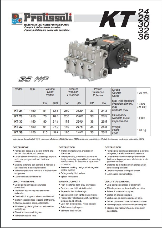 POMPA KT28 SX HYP + MOTORE INGR. 53