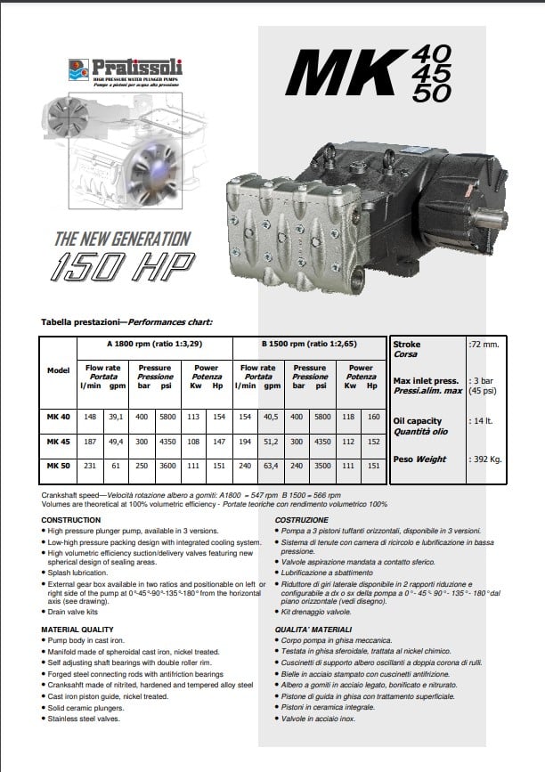 POMPA MK255 1800 S6V