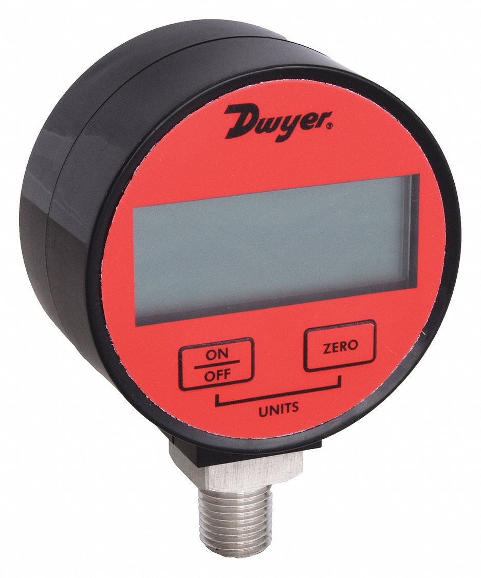 Green ABS pressure gauge D80 0/+10bar G1/2