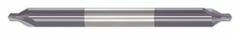 APPROVED VENDOR Center Drill: Plain Type, #2, 82°, 4 in Overall Lg, AlTiN Coated Carbide (MPN 300-006002B). Key specifications — Brand: APPROVED VENDOR; End Type: Double End.
