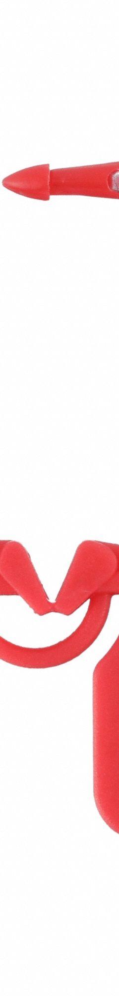 UNIVERSEAL Padlock Seals: Red, Plastic, 15 lb Breaking Strength, 1 1/4 in Hasp Lg, 50 PK (MPN UFLEX RED50). Key specifications — Brand: UNIVERSEAL; Marking Color: Black; Marking Included: Numbers; Marking Message: Sealed; Marking Numbering: Sequential; Lock Material: Plastic.
