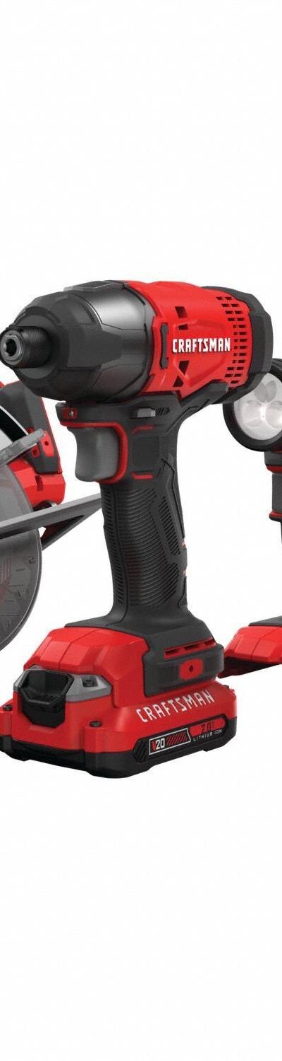CRAFTSMAN Cordless Combination Kit: 4 Tools - Craftsman 20V Cordless Tool Combination Kits