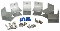 ASI GLOBAL Panel Bracket: Aluminum, Brushed, 2 in Overall Ht, 2 5/8 in Overall Wd (MPN 40-8445010). Key specifications — Hardware Pieces Included: Mounting Hardware; Compatible Partition Material: Solid Plastic Polymer; Finish: Brushed; Component Type: Panel Bracket; Brand: ASI GLOBAL PARTITIONS.