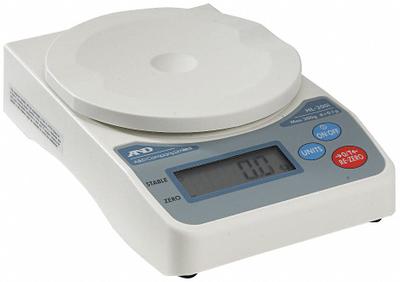 A&D WEIGHING Shipping Scale: 4.4 lb Wt Capacity - Imperial, 5 1/8 in Weighing Surface Dp - Compact Shipping Bench Scales