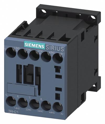 Siemens Control Relay: DIN-Rail & Surface Relay Mounting, 230V AC Coil Volt, 3NO/1NC - Combination DIN-Rail & Surface-Mounted Relays