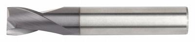 WIDIA HANITA Corner Chamfer End Mill: Carbide, TiAlN Coated, 2 Flute, 8 mm Mill Dia - General Purpose Carbide Corner-Chamfer End Mills