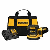 DEWALT Cordless Orbital Sander: 20V MAX, Battery Included, 5 in Dia, Random Orbital, Hook and Loop (MPN DCW210D1). Key specifications — attr658803: Charger; attr658797: 2.0 Ah; attr658828: Random Orbital Sander Kit; attr658800: DEWALT; attr868314: 20 V.
