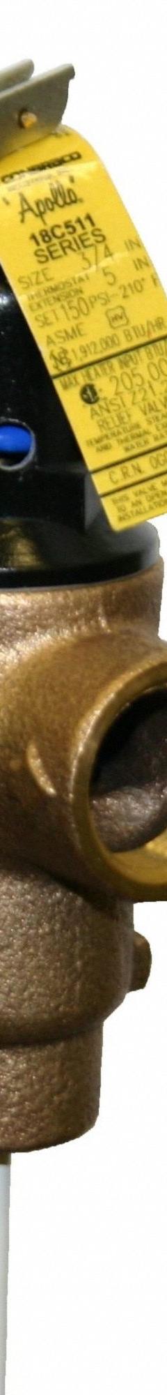 APOLLO Temperature and Pressure Relief Valve: Section IV ASME Section, FNPT x FNPT, Bronze (MPN 18C5424150). Key specifications — Brand: APOLLO; Body Material: Bronze.