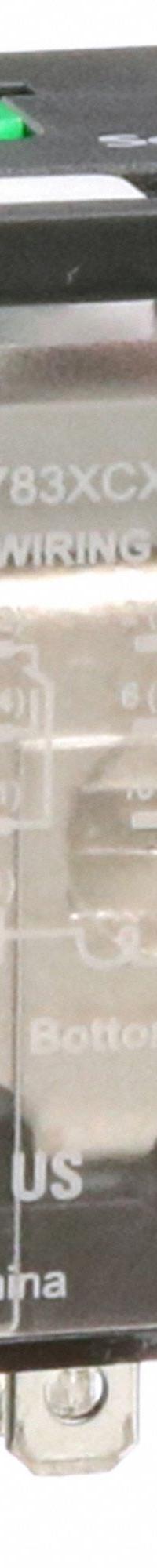 SCHNEIDER General Purpose Relay: Socket Mounted, 15 A Current Rating, 24V DC, 3PDT, E Socket (MPN 783XCXM4L-24D). Key specifications — Brand: SCHNEIDER; Base Type: Square; Mounting Style: Socket; Electrical Connection: Faston Terminal; Manufacturer Part Number: 783XCXM4L-24D; Operating Current: 15 A at 120/150V; Series: 783 Series.