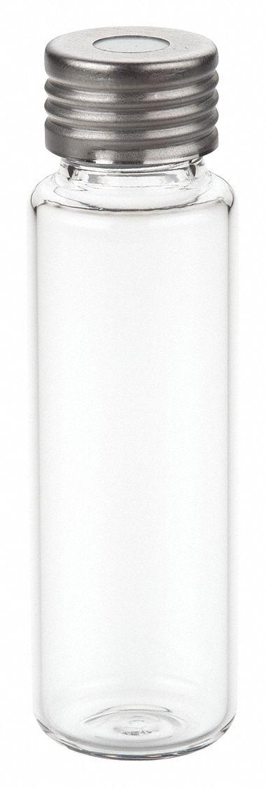 CHEMGLASS Vial: 20 mL, A, No Closure, 22 mm Body Dia, Round, 22 x 75 mm Screw Closure Size - Glass Sample Vials