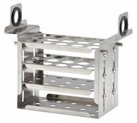 Tube Rack: 3 in Overall Wd, 4 1/2 in Overall Ht, 7 in Overall Lg, Stainless Steel, Silver (MPN 510-673). Key specifications — Material: Stainless Steel; Color: Silver; Product Type: Test Tube Rack; Total Holding Capacity: (15) Wells; Brand: POLYSCIENCE.