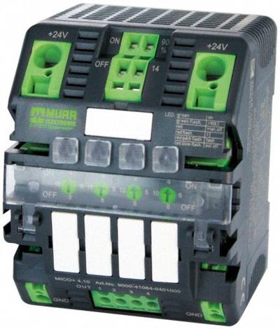 MURRELEKTRONIK Electronic Circuit Protector: MICO+, 4 Channels, 1 A/2 A/4 A/6 A Adj. - MICO+ Circuit Protection Modules
