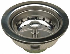 ZURN Strainer: Stainless Steel, Stainless Steel, 2 5/8 in Overall Ht, 4 3/8 in Overall Dia, Threaded (MPN ZP100-SS). Key specifications — Product Type: Sink Drain; Brand: ZURN; Finish: Stainless Steel; Material: Stainless Steel.