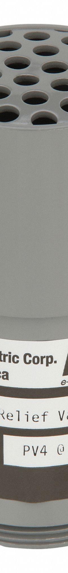 FUJI ELECTRIC Blower Relief Valve: Pressure, 46 in wc Preset Limit, 1.5 in Outside Dia (MPN PV4). Key specifications — attr49959: PV4; attr49962: FUJI ELECTRIC; attr49968: 53WC07; attr49969: VFZ401A-5W.