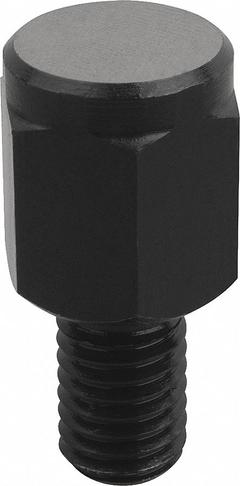KIPP Positioning Foot w/Flat Face: External Threads, Flat, Steel, M6 Thread Size, 11 mm Thread Lg (MPN K0299.206020). Key specifications — attr648515: KIPP.