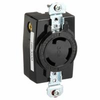 HUBBELL Locking Receptacle: Non-NEMA, Black, 125/250V AC, 30 A Current Rating, 3 Poles, 3 Wires (MPN HBL3330). Key specifications — Brand: HUBBELL.