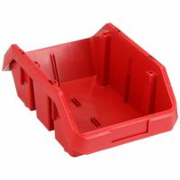 QUANTUM STORAGE SYSTEMS Cross-Stacking Bin: 8 3/8 in x 12 1/2 in x 5 in, Red, Label Holder Included (MPN QP1285RD). Key specifications — Electrostatic Discharge: Not Electrostatic Discharge Conductive; Brand: QUANTUM STORAGE SYSTEMS; % Recycled Content: 0%.