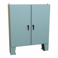 HAMMOND Electrical Enclosure: Steel, 60 in x 60 in x 13 in, NEMA 12/13/3R/4, w/Panel, Solid Cover (MPN HN4FM606012). Key specifications — Closure Method: Handle; Brand: HAMMOND; Knockouts: Not Included.