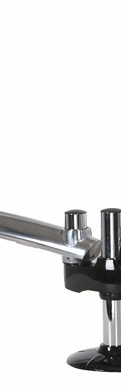 PEERLESS Dual-Monitor Arm: Surface, For 10 in to 38 in Screens, Max. 17.8 lb, Fixed, 360° Swivel (MPN LCT620AD). Key specifications — Manufacturer Part Number: LCT620AD; Finish: Gloss; Material: Aluminum; Mounting Location: Surface; Brand: PEERLESS; Color: Black.