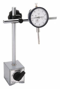 MITUTOYO Dial Indicator & Mag Base Set: 0 in to 1 in /0 mm to 25.4 mm, Inch, Mechanical (MPN 64PKA079B). Key specifications — attr1184168: 64PKA079B; attr1184178: 0-10; attr1184223: MITUTOYO; attr1200883: Dial Indicator & Mag Base Set; attr1184173: AGD 2; attr1184177: +/- 0.001 in (first 2.5 revolutions), +/- 0.002 in (overall); attr1184208: Certificate of Inspection; attr1184179: Mechanical.