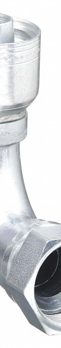 AEROQUIP Hydraulic Crimp Fitting: Steel x Steel, 90° Elbow, -8 For Hose Dash Size, JIC x Crimp (MPN 1AA8FJB8). Key specifications — Fitting Gender: Female x Genderless; Fitting Connection Type: JIC x Crimp; Thread Size: 3/4"-16; For Hose Dash Size: -8; Brand: AEROQUIP.