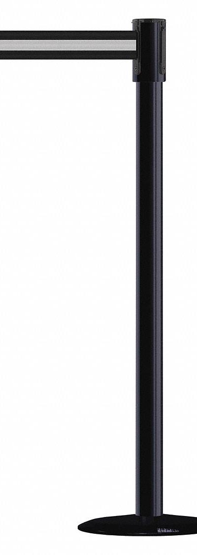 TENSABARRIER Barrier Post with Belt: White - Pattern Retractable Belt Post Barriers