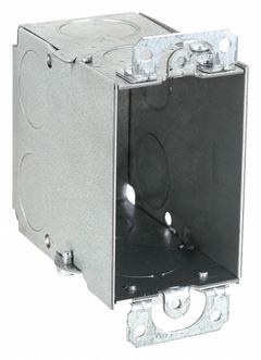 RACO Electrical Box: Steel, Steel Material & Nominal Size, 1 Gangs, 3 1/2 in Box Dp, 2 in Box Wd (MPN 591). Key specifications — Brand: RACO; Bracket Style: Without Bracket; Clamp Style: Without Clamps.