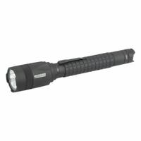 GRAINGER Tactical Flashlight: 2,200 lm, 1.5 hr Run Time at Max. Brightness, 209 m Max Beam, Black (MPN 797NR5). Key specifications — Brand: GRAINGER; Battery Requirements - Broad: Includes 4 CR123.