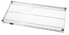 QUANTUM Wire Shelf: 54 in x 21 in, 1 Shelves, Quick-Adjust, 600 lb Load Capacity, Dry, Silver, Steel (MPN 2154C). Key specifications — Recommended Environment: Dry; Material: Steel; Brand: QUANTUM; Color: Silver; Finish: Chrome.