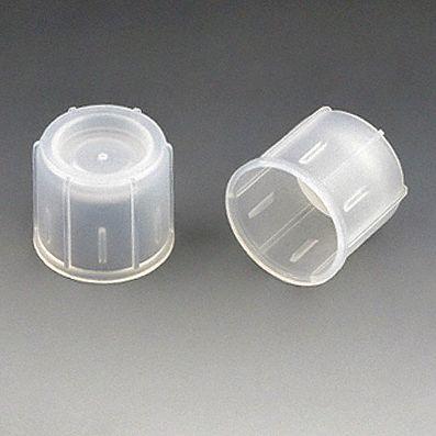 GLOBE SCIENTIFIC Closure: 12 mm Dia, Colorless, LDPE, Unlined, Clear - Snap On Bottle Caps