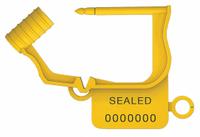 UNIVERSEAL Padlock Seals: Yellow, Plastic, 15 lb Breaking Strength, 1 1/4 in Hasp Lg, 50 PK (MPN UFLEX YELLOW50). Key specifications — Brand: UNIVERSEAL; Marking Color: Black; Marking Included: Numbers; Marking Message: Sealed; Marking Numbering: Sequential; Lock Material: Plastic.