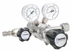 HARRIS High Purity Gas Regulator: Two Stage, CGA 320 Inlet, 1/4" Tube Outlet, 50 psig (MPN KH1083). Key specifications — Brand: HARRIS; Manufacturer Part Number: KH1083; Diaphragm Material: 316L Stainless Steel; Outlet Connection: 1/4" Tube; Inlet Connection: CGA 320.