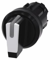 SIEMENS Short-Handled Selector Switch: 22 mm Panel Mount Size, 3 Positions, No Cam Included Cam (MPN 3SU1002-2BP60-0AA0). Key specifications — Action: Momentary/Maintained/Maintained; Cam: No Cam Included; Brand: SIEMENS; Switch Bezel Material Type: Non-Metallic.