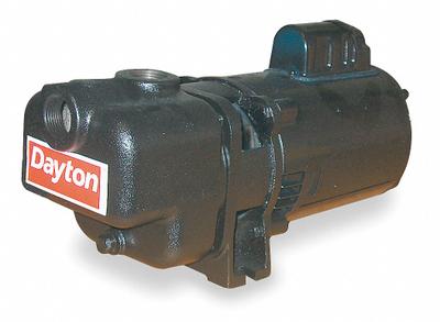 Dayton Centrifugal Pump: 115/230V AC, 82 ft Max Head, 1 1/2 in Compat Intake and Disch - 1/8 to 1 HP Self-Priming Centrifugal Pumps