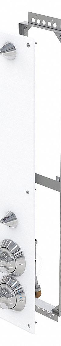 BESTCARE Shower Faucet Panel: WH418, 1.5 gpm Fixed Showerhead Flow Rate, Brass, Ligature-Resistant (MPN WH418-FH-CSH). Key specifications — ADA Compliant: ADA Compliant; Series: WH418; Connection Type: NPT; Includes: Mounting Frame; Material: Brass.