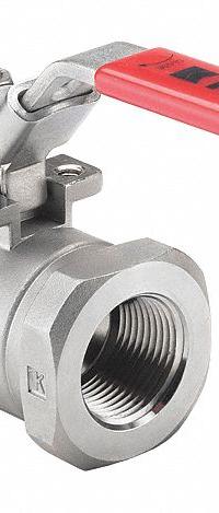 KECKLEY Manual Two-Way Ball Valve: 1 in, Carbon Steel, Straight, FNPT x FNPT, Std Port Ball Port (MPN BVS3THRCSAGSL-100). Key specifications — Brand: KECKLEY; Handle: Locking Lever.