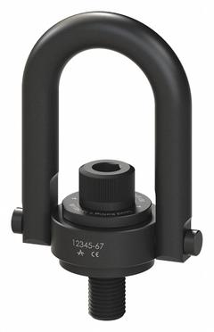 ADB HOIST RINGS Hoist Ring: Pivot/Swivel, Black Oxide-Coated Steel, 1/4"-20, Max. 550 lb (MPN 23050). Key specifications — Brand: ADB HOIST RINGS; Thread Size: 1/4"-20; Operation: Lifting.