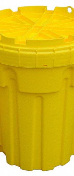 ULTRATECH Overpack Drum: LDPE, 30 gal, Screw-On Lid, Unlined/No Interior Coating, Polyethylene (MPN 0585). Key specifications — Drum Material: LDPE; Drum Head Type: Open Head; UN Rating Solids: 1H2/X70/S; UN Rating Liquids: 1H2/X70/S/**/USA/+AA10183; Interior Lining: Unlined/No Interior Coating; Drum Message Text: Overpack/Salvage Drum; Closing Ring Material: Polyethylene; For Holding: Drums.