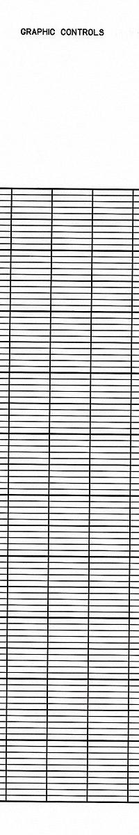 GRAPHIC CONTROLS Fanfold Paper Strip Chart: Fanfold Paper Strip Chart, 9 1/16 in Strip Chart Wd (MPN YOK B9855AY). Key specifications — Brand: GRAPHIC CONTROLS; Grid Color - NEW: Gray; Compatible with Manufacturer Model Number: HR 1300.