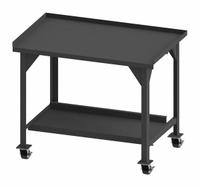 DURHAM MFG Workbench: Fixed Ht, Steel, 48 in x 30 in, 4,000 lb Overall Load Capacity (MPN DWBM-3048-BE-95). Key specifications — Sub-brand: [Delete]; Unit Type: Not Expandable or Modular; Includes: (2) Drawer Mounting Brackets; Assembly: Fully Assembled; Wheel Material: Phenolic; Frame Material Finish: Powder Coated; Maximum Shelf Load Capacity: 500 lb; Mobility: Casters.
